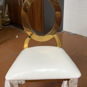 WENDING gold O-ring circular backrest banquet chair modern loop wedding dining chair