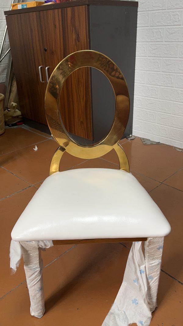 WENDING gold O-ring circular backrest banquet chair modern loop wedding dining chair