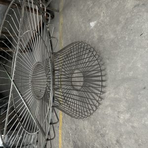 WENDING silver radial spider-web round dining table sculptural sunflower base hotel table