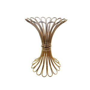 WENDING gold flower bundle arc rod sculptural bar table base wheat sheaf pedestal stand