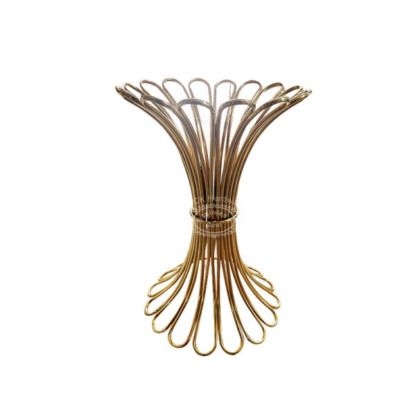WENDING gold flower bundle arc rod sculptural bar table base wheat sheaf pedestal stand