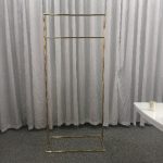 WENDING champagne gold minimalist rectangular standing display frame wedding floral hanger