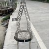 WENDING silver gothic pointed arch filigree throne chair Baroque wedding stage decoration