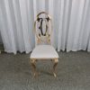 WENDING gold oval cutout-back cabriole dining chair luxury wedding banquet chair