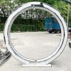 WENDING silver multi-layer concentric circle moon gate arch wedding ceremony backdrop