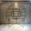 WENDING gold concentric circle geometric wedding display rack Art Deco ring frame stand champagne gold