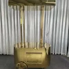 WENDING CC-B gold stainless steel candy cart - propellable wedding dessert trolley with crystal decoration