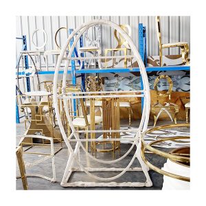 WENDING white oval egg-shape multi-tier wedding display stand artistic event shelf