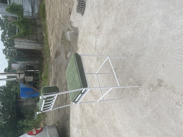 WENDING white frame emerald green velvet high-top bar stool arc rod hotel bar chair