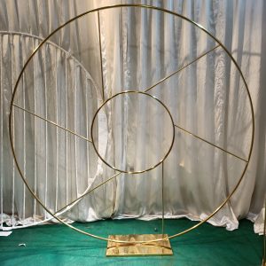 WENDING gold compass circle moon gate radial line arch wedding ceremony backdrop