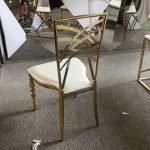 WENDING gold radial arc-bar backrest banquet chair back-detail ornate wedding chair