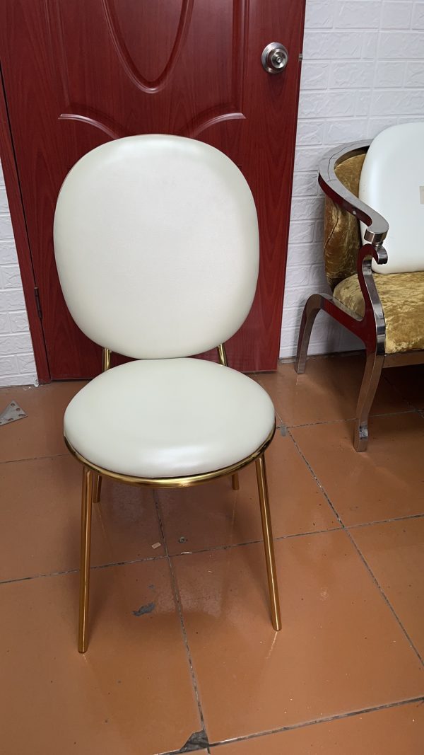 WENDING gold round drum fully-upholstered dining chair modern luxury hotel restaurant chair