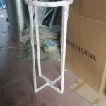 WENDING white single-ring vase holder flower stand minimalist wedding floral pedestal