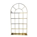 WENDING gold arch window grid floral backdrop frame European wedding garden stand
