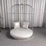 WENDING ice blue velvet semi-circular arc sectional sofa luxury hotel event banquet sofa
