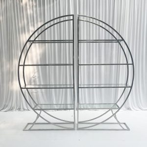 WENDING silver circular 4-tier glass display rack premium wedding wine dessert stand