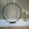 WENDING dark green circle wire mesh moon gate botanical garden wedding arch stainless steel