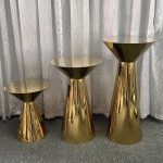 WENDING gold hourglass 3-piece tiered dessert display stand set wedding cake pedestal