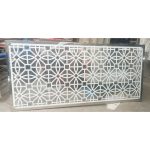 WENDING WD09 silver mirrored curved cutout wedding reception desk moroccan geometric sign-in counter