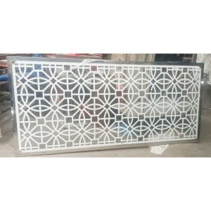 WENDING WD09 silver mirrored curved cutout wedding reception desk moroccan geometric sign-in counter