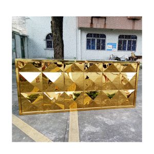 WENDING WD02 all gold diamond 3D relief wedding reception desk luxury sign-in bar counter titanium gold