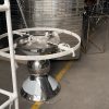 WENDING silver trumpet-base ball-node round cake table large mirror top wedding display