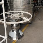 WENDING silver trumpet-base ball-node round cake table large mirror top wedding display