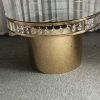 WENDING matte gold round crystal-pendant cake table cylindrical pedestal wedding display