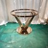 WENDING gold inverted crown V-blade pedestal round wedding floral display stand