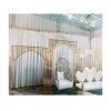 WENDING gold Gothic arch 3-panel grid backdrop wall set wedding stage screen champagne gold