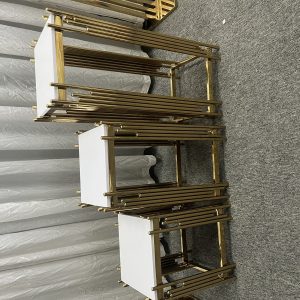 WENDING gold frame multi-tier display rack wedding floral dessert open shelf stand