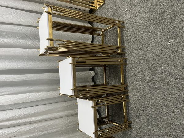 WENDING gold frame multi-tier display rack wedding floral dessert open shelf stand