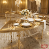 Gold crescent crystal pendant table hotel ballroom 45 degree every crystal glittering like diamonds