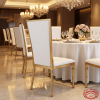 Gold high-back bamboo-node chair hotel restaurant 45 degree tall backrest decorative legs warm