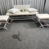 WENDING white twig branch wedding bench ottoman 3-piece set romantic bridal seating