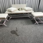 WENDING white twig branch wedding bench ottoman 3-piece set romantic bridal seating