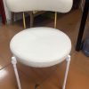WENDING gold round-seat arc-backrest boucle dining chair Nordic luxury hotel chair