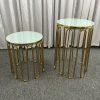 WENDING gold U-arc tube round display stand set 2-piece wedding floral pedestal