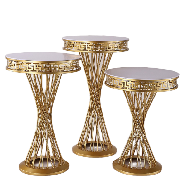 Jane luxury wedding cake stand metal base acrylic top - CE certified event dessert display by Wending Furniture