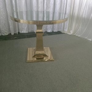 WENDING gold round square-column cake signing table T-shape pedestal display