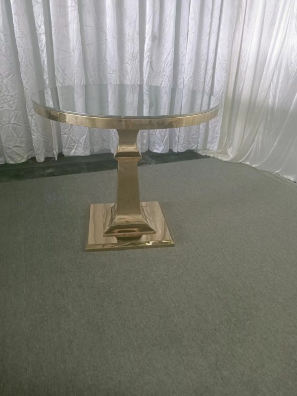 WENDING gold round square-column cake signing table T-shape pedestal display