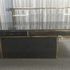 WENDING black gold rectangular signing desk with back shelf wedding reception counter