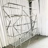 WENDING silver wide format 4-tier glass display rack X-cross brace wedding wine shelf