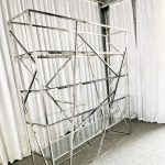 WENDING silver wide format 4-tier glass display rack X-cross brace wedding wine shelf
