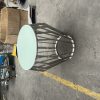 WENDING silver inverted trapezoid cage base round display stand wedding floral pedestal
