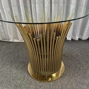 WENDING gold radial fountain tube-bundle round cake signing table wheat sheaf pedestal