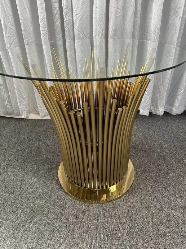 WENDING gold radial fountain tube-bundle round cake signing table wheat sheaf pedestal
