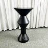 WENDING matte black hourglass high-top cocktail bar table industrial chic stand dark luxury